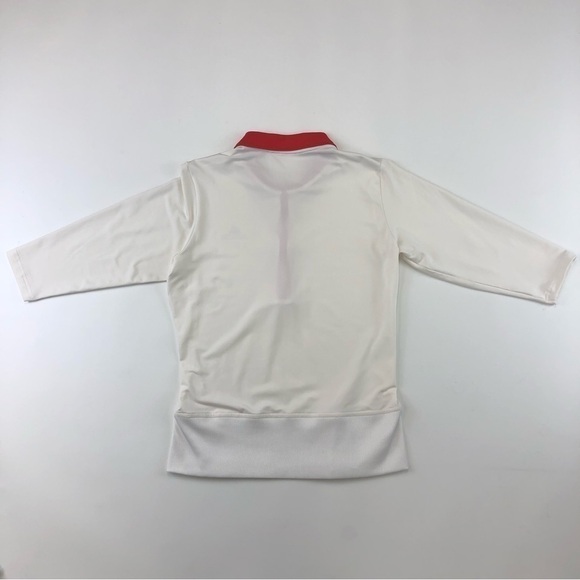 STELLA McCartney Adidas sport top Small 3/4 sleeve collar quarter zip Preppy - Picture 4 of 7